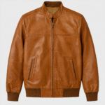 Classic Leather Bomber Jacket – Men’s Premium Zip-Up Jacket