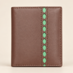Men’s Brown & Green Dual-Tone Bifold Wallet